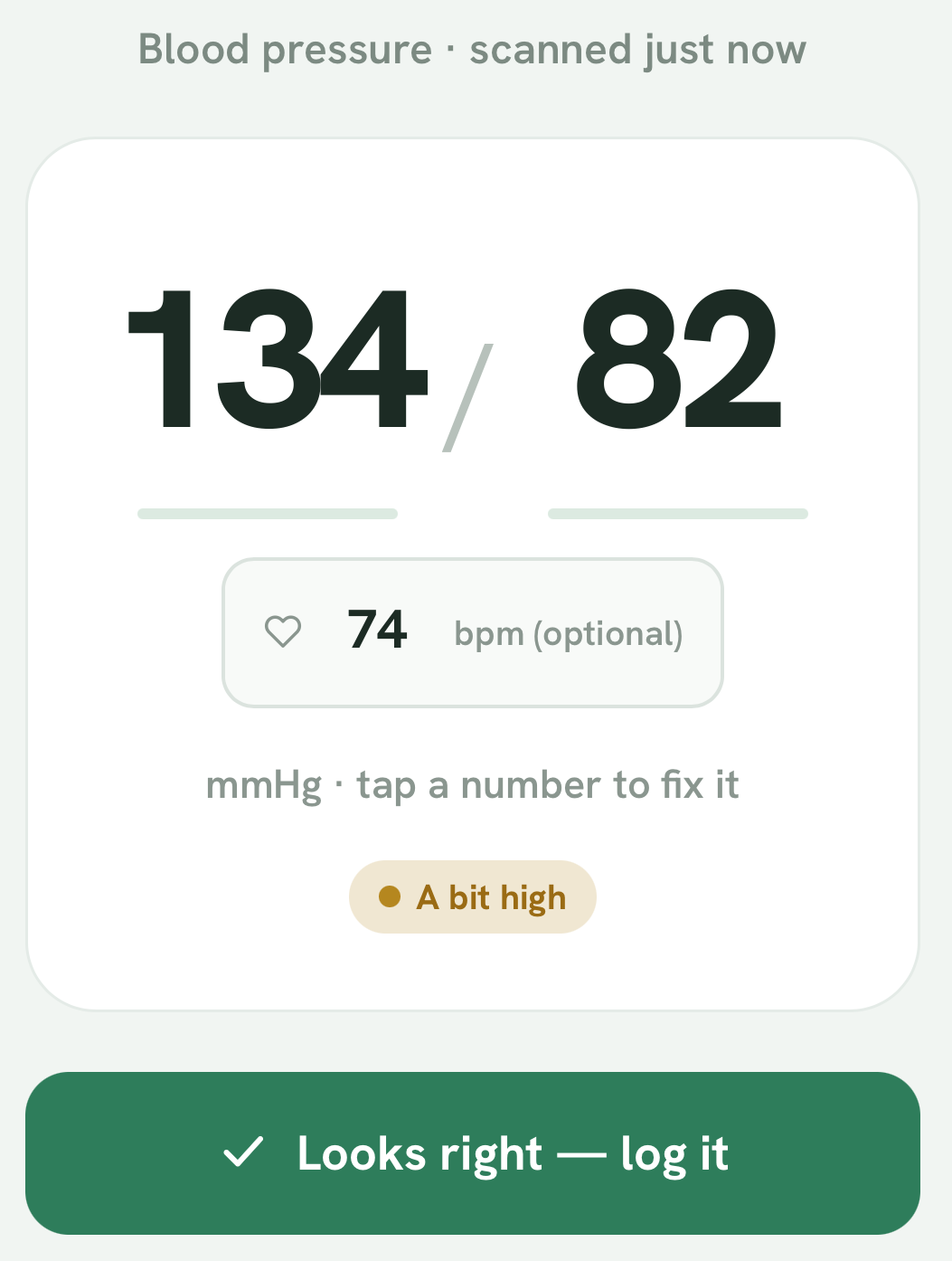 AI-parsed reading review screen